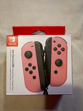 Nintendo Joy-Con Controllers - Pastel Pink & Black Accents